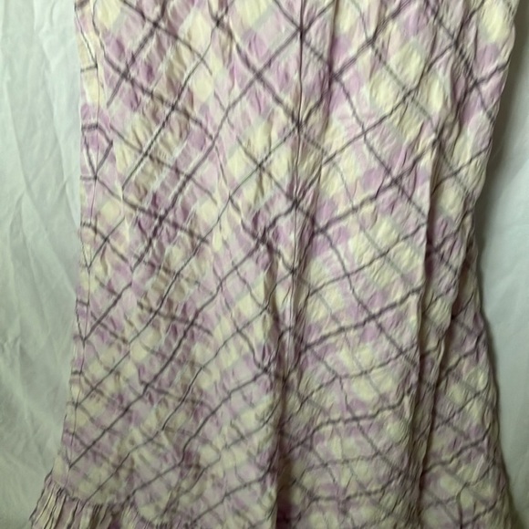 Boston Proper: Purple/White Plaid Maxi Sundress- Ruffles- M - Picture 4 of 16